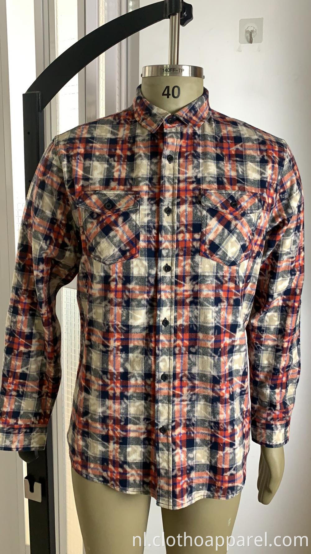 Men's 100% Cotton Double-Pocket Flannel Shirt